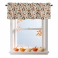 thumbnail image 1 of Kitchen Cafe Valance Curtain for Small Windows,Autumn Farm Cartoon Mushroom Rod Pocket Short Valances,60x18in, 1 of 9