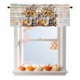 thumbnail image 1 of Kitchen Cafe Valance Curtain for Small Windows,Autumn Sunflower Pumpkin Leaf Rod Pocket Short Valances,60x18in, 1 of 9