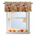 thumbnail image 1 of Kitchen Cafe Valance Curtain for Small Windows,Farmhouse Cattle Cow Leaf Rod Pocket Short Valances,54x18in, 1 of 9