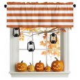 thumbnail image 1 of Kitchen Cafe Valance Curtain for Small Windows,Farmhouse Classic Stripes Rod Pocket Short Valances,42x12in, 1 of 9