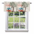 thumbnail image 1 of Kitchen Cafe Valance Curtain for Small Windows,Summer Camping RV Green Leaves Rod Pocket Short Valances,42x12in, 1 of 9