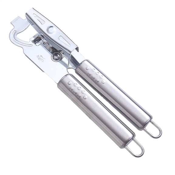 Kitchen Can Opener - Stainless Steel with 360 Rotating Handle - Ergonomic Non- Grip - Heavy Duty Top Remover for Any Size Can - Rust Proof