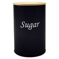 thumbnail image 1 of Kitchen Canisters with Airtight Lid,Metal Coffee Or Sugar Or Tea Canisters, Airtight Metal Canister Tin, Food Storage Containers Jars, Simple-Style Containers for Countertop, 1Pc(Black2,3.7x3.7x5.5"), 1 of 8