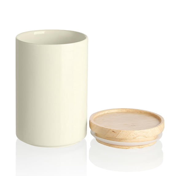 Kitchen Canisters Ceramic Food Storage Jar Stackable Containers With ...