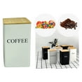 thumbnail image 1 of Kitchen Canisters for Countertop 1000 ML Airtight Canisters Sets with Lid Metal Farmhouse Food Storage Containers Jars for Flour Sugar Coffee Tea Black Set, 1 of 9