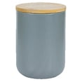 thumbnail image 1 of Kitchen Canisters - Gray Stoneware Canisters with Bamboo Lids, Storage Canister Container Set - Ceramic Food Canister Jars for Tea, Sugar & Flour Storage - Medium, 1 of 5