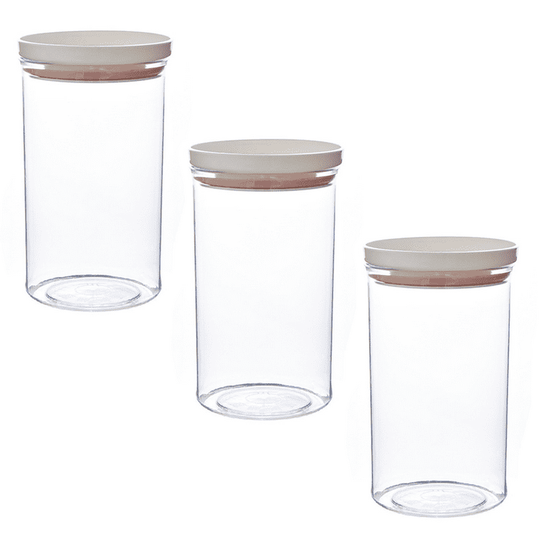 Visland Storage Containers with Lids,BPA Free Anti-slip Plastic Air Tight  Pantry Canisters for Kitchen,Spice Canisters,Cookie, Spice, Candy, Sugar, Seasoning  Storage Containers 