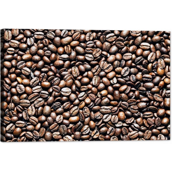 Kitchen Canvas Wall Art Coffee Bean Picture Dining Room Canvas Painting for Coffee Shop Home Wall Decor, Coffee Berry Framed Artwork for Kitchen Restaurant Decoration Ready to Hang (12" Hx18 W)