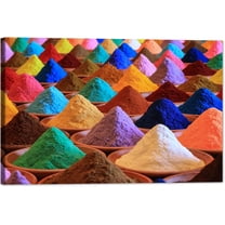 Kitchen Canvas Wall Art Couful Spice Picture Dining Room Canvas Painting for Home Wall Decor, Spices Food Framed Artwork for Kitchen Restaurant Wall Decoration Ready to Hang (12" Hx18 W)