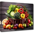 thumbnail image 1 of Kitchen Canvas Wall Art Fruit Picture Various Fresh Fruits Vegetable Painting Prints for Kitchen Restaurant Dining Room Decor Framed (Fruit-1, 12.00"x18.00"), 1 of 6