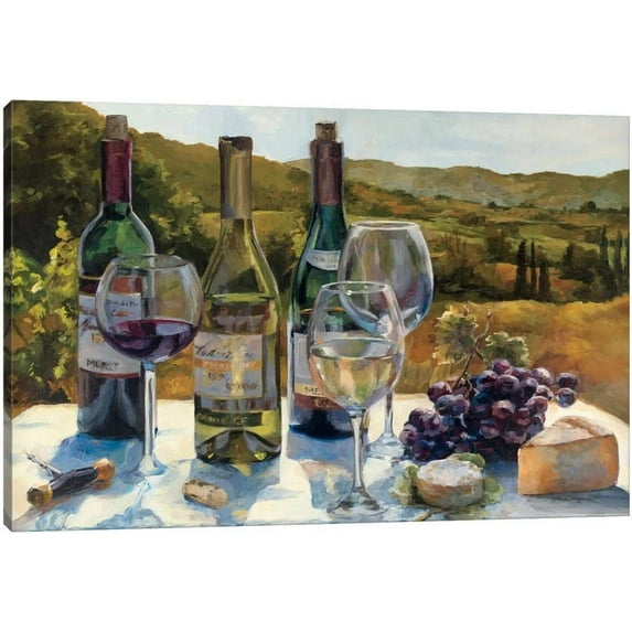 Kitchen Canvas Wall Art Retro Red Wine & Grape Picture Dining Room Canvas Painting for Home Wall Decor, Red Wine & Wine Glass Framed Artwork for Kitchen Restaurant Decoration Ready to Hang 12x18