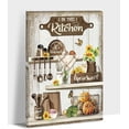 thumbnail image 1 of Kitchen Canvas Wall Art - Rustic Kitchen Pictures for Wall Decor, Farmhouse Kitchen Scene Pictures For Kitchen, Kitchen Art Picture Framed Canvas Print For Dining Room 12x18, 1 of 7
