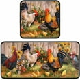 thumbnail image 1 of Kitchen Carpet,2*Kitchen Mat (40*60Cm+40*120Cm),Rooster Kitchen Rug 2 Piece Set Sunflower Decor Kitchen Floor Mat Microfiber Washable Runner Rugs Farmhouse Chicken Decorations Kitchen Mats, 1 of 7