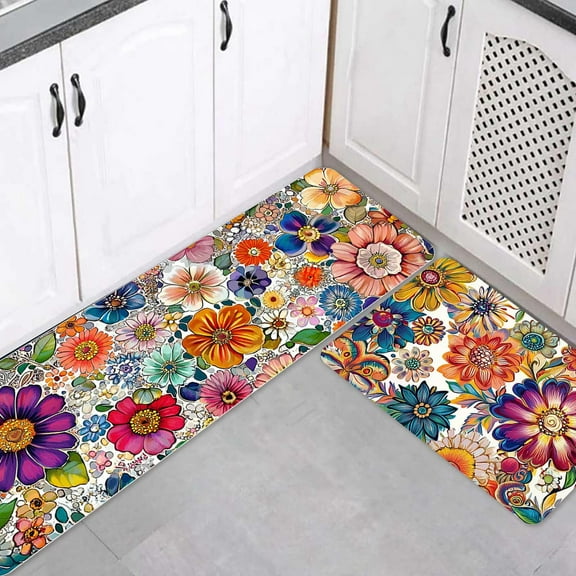 Kitchen Carpet And Mat Set 2 Piece Kitchen Home Winter Floor Mat Floor Decoration