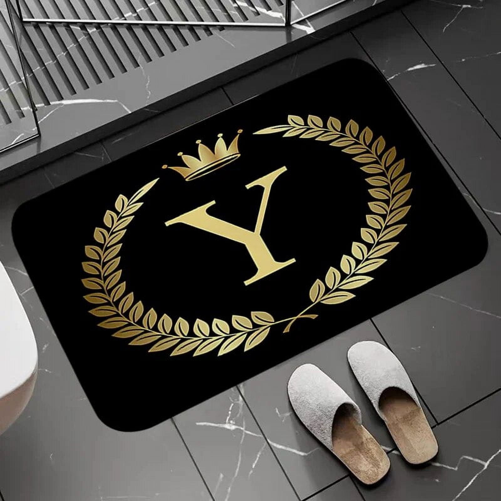 Graffiti Hiphop White And Yellow Crown Print Door Mat main image 0