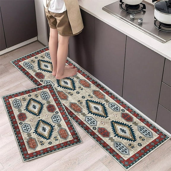 Kitchen Carpet Home Living Room Bedroom Door Mat Kitchen Rug Set Waterproof Resistant Carpet Anti-Slip Bathroom Foot Mat Custom