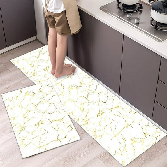 Kitchen Carpet Set Non-slip Bedroom Floor Balcony Decoration Home Doormat Hallway Living Room Carpet Waterproof Wear-resistant