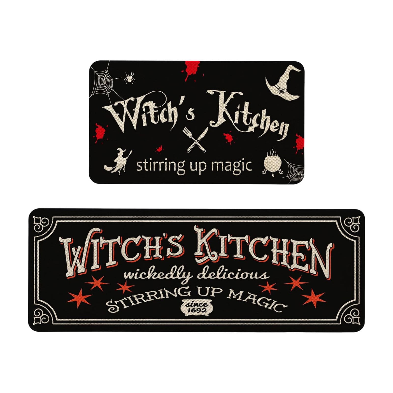 Kitchen Carpet Set Pumpkin Alphabet Kitchen Carpet Washable Cushion