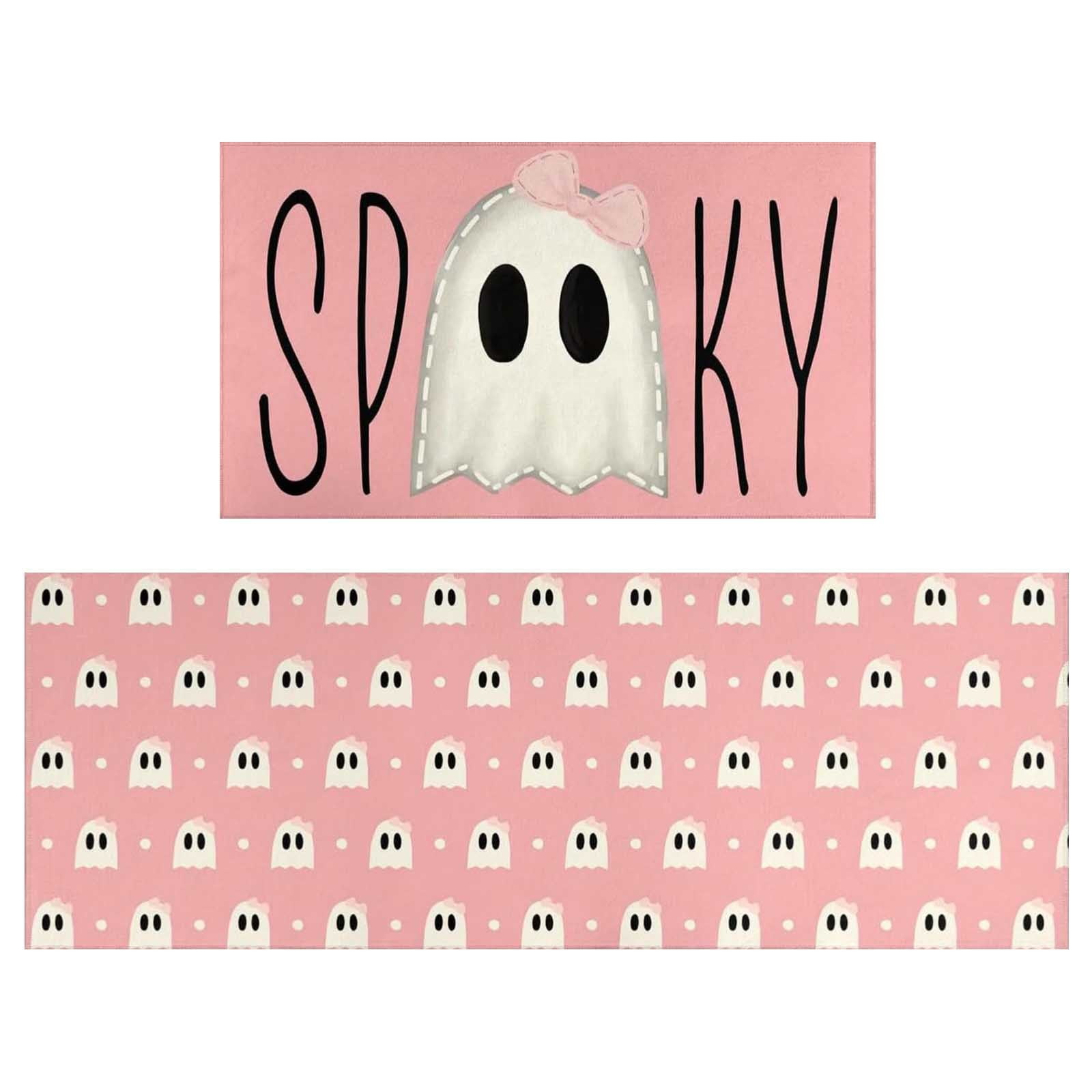 Kitchen Carpet Set Pumpkin Alphabet Kitchen Carpet Washable Cushion