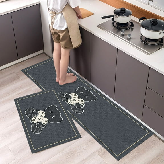 Kitchen Carpets Waterproof Pattern Kitchen Entrance Door Mat Bedroom Home Lving Room Rug Hallway Decoration Bathroom Floor Mats