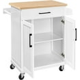 Kitchen Cart with Drawer, Kitchen Island on Wheels with Storage Rack