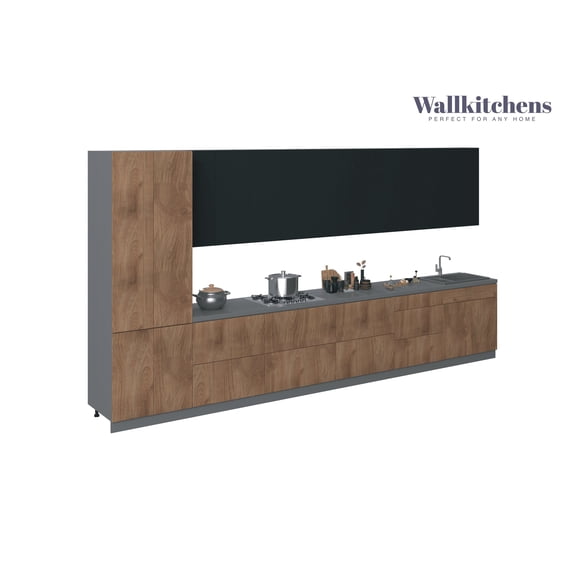 Kitchen Celestial Collection Natural Teak & Black Color Base Size 15Ft Wide