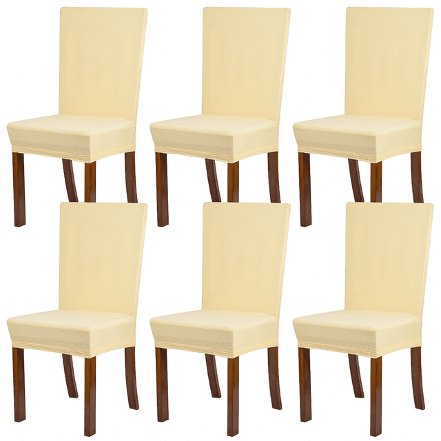 Kitchen Chair Covers for Dining Room Set of 6, Stretch Spandex Dining