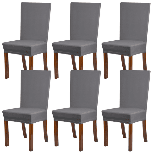Kitchen Chair Covers for Dining Room Set of 6, Stretch Spandex Dining