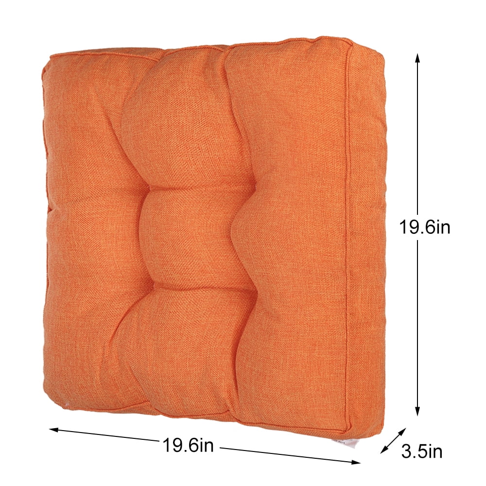 Tufted large contour chair cushion in eva floral clay orange at pier 1 sale