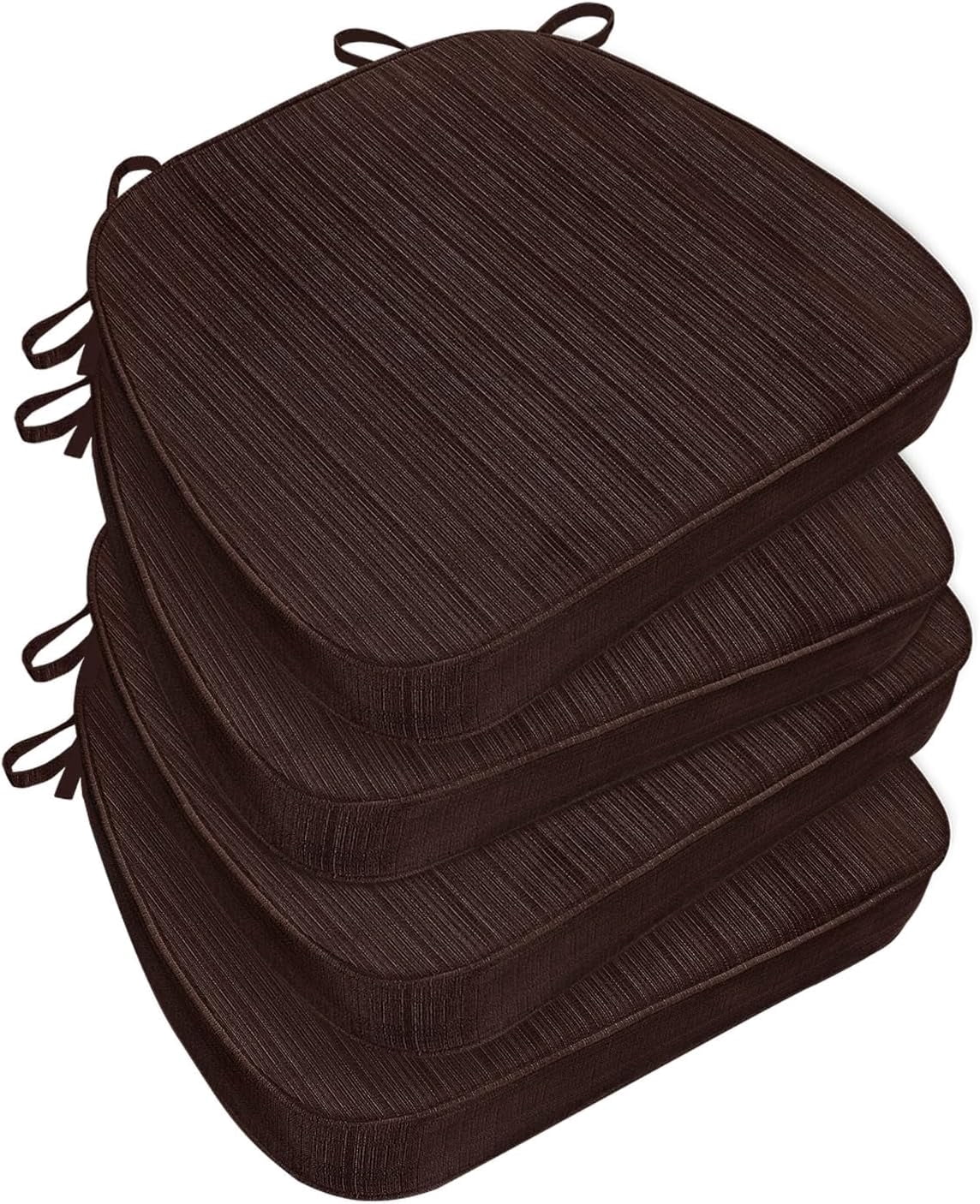 IN4 Care Chair Cushions Set Of 2 - 17x16x2 Inch U-Shaped Waterproof Seat Pads With Ties, Beige 7 thumbnail image