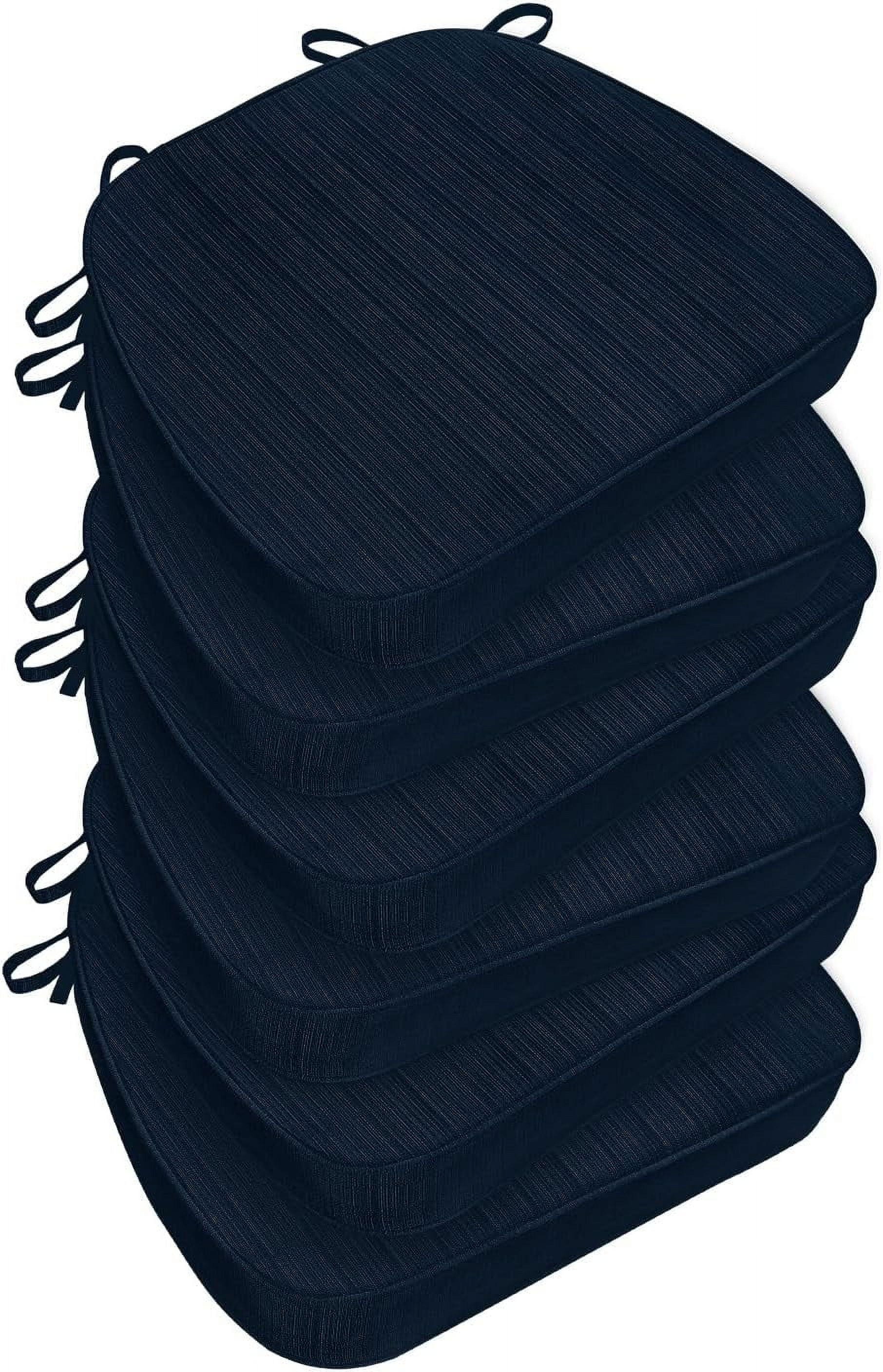 Kitchen Chair Cushions Set of 6, Indoor Chair Cushions for Dining ...