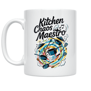 Kitchen Chaos Maestro Design - Line Cook Enthusiast - 11 oz Ceramic Coffee Mug