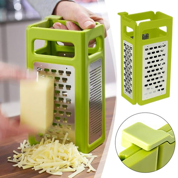 Kitchen Cheese Grater Foldable Four Sided Vegetable Peeler Slicer Stainless Steel Fruit Cutter