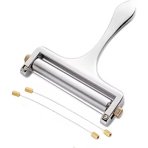 Kitchen Cheese Slicer With Adjustable Thickness Heavy Duty Block Slicer with 2 Extra Wires Ideal for Mozzarella, Cheddar, Gouda