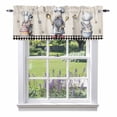thumbnail image 1 of Kitchen Chef Dwarf Valance Curtain for Windows Desserts Donuts Ice Cream Black Plaid Rod Pocket Curtain Valances Short Window Treatments Panels for Kitchen Bathroom Laundry Room Basement 42 x 12 Inch, 1 of 9