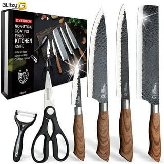 Camp Chef Deluxe 4-Piece Stainless Steel Carving Knife Set With Canvas Case  - KSET4