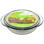 Kitchen Classic 2 Quart Casserole Dish Comfortable Easy Grip Handles, Durable Premium Glass, Clear Glass.