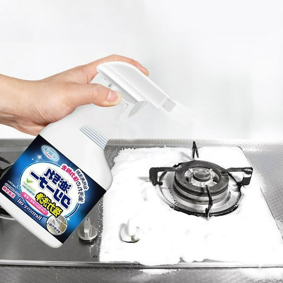Kitchen Cleaner Spray,Clear Foaming Degreasing Cleaner for Oven,Sink,Dishwasher,Cooktop and Hood,Powerful Stain Removal and Descaling for Kitchens,Non-Corrosive and Safe for Appliances-Free Size