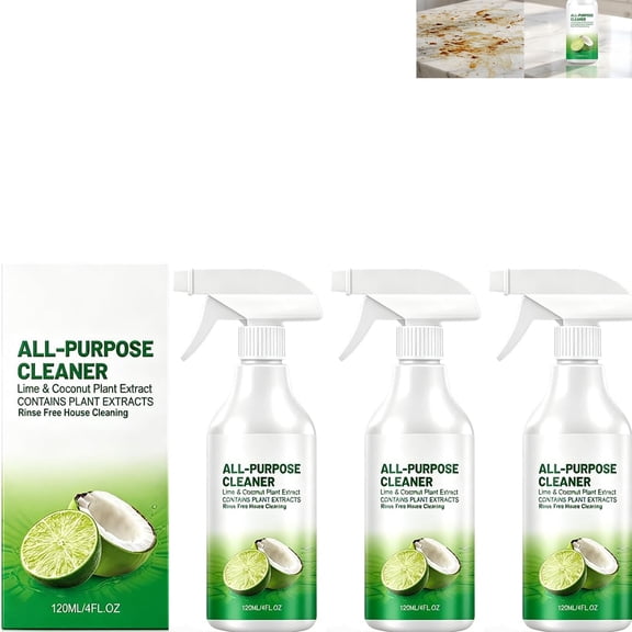 Kitchen Cleaner Spray - Lemon Scented All-Purpose Countertop Degreaser - No-Rinse Formula Safe for Food-Prep Surfaces - Heavy Duty Grease Remover for Tile, Glass, and Granite