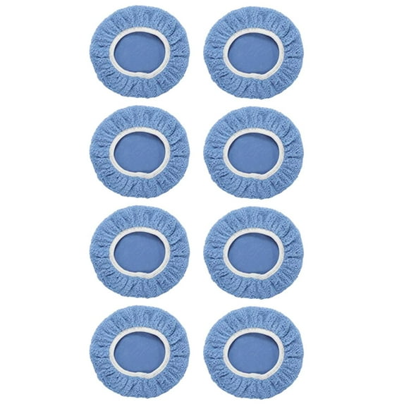 Kitchen Cleaning Brush 8Pack Car Polisher Pad Bonnet (5 To 6 Inches) Soft Microfiber Polishing Bonnet Buffing Pad Cover,Blue Kitchen Cleaning Brush