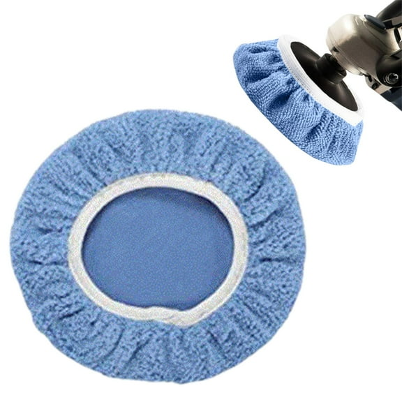 Kitchen Cleaning Brush 8Pack Car Polisher Pad Bonnet (9 To 10 Inches) Soft Microfiber Polishing Bonnet Buffing Pad Cover,Blue Kitchen Cleaning Brush