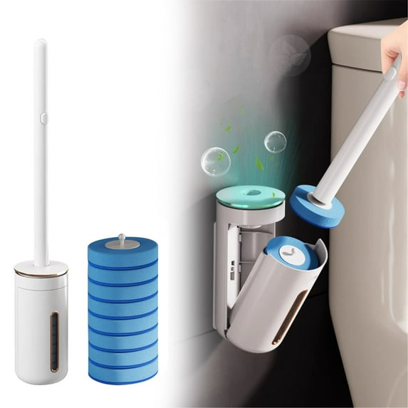 Kitchen Cleaning Brush Disposable Toilet Bowl Brush With Toilte Wand Toilet Bowl Cleaner Toilet Cleaning System Kit, Kitchen Cleaning Brush