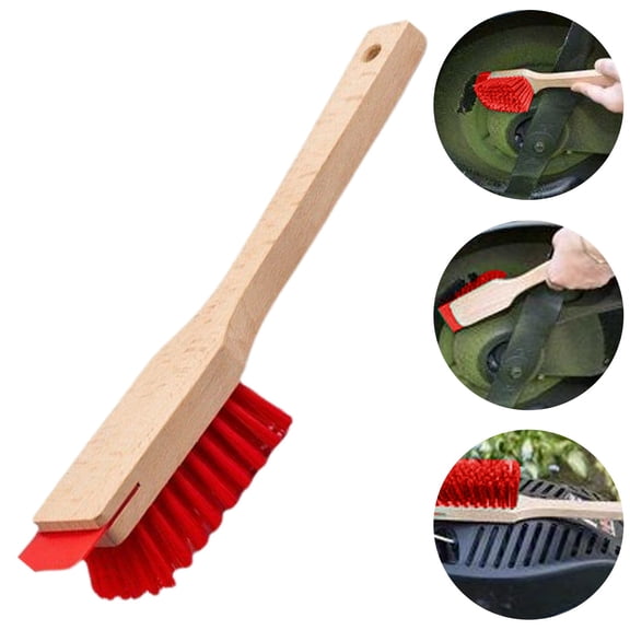 Kitchen Cleaning Brush,Mower Scraper With Ergonomic Long Handle Mower Cleaner Tool With Brush Mower Scraper Cleaning Tool For Gardening