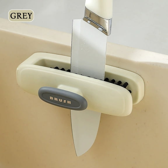 Kitchen Cleaning Brush, Multi Purpose Dish Scrub Brush Non Scratch Bristles Ergonomic Grip Deep Cleaning Tool, Safe Scrubber for Cookware Sink Countertop Vegetable Washing