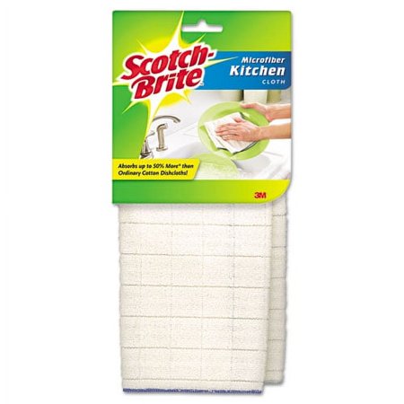 Kitchen Cleaning Cloth, Microfiber, White, 2/pack, 12 Packs/carton | Bundle of 2 Cartons