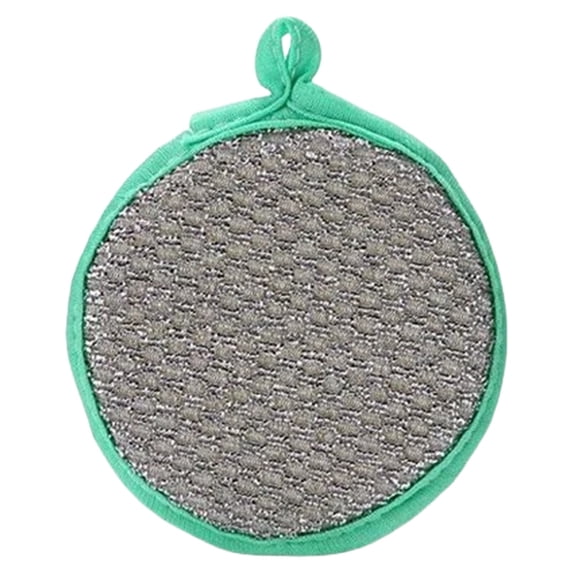 Kitchen Cleaning Microfiber Scouring Scrubber, Round Dish Washing Sponge, Dual-Sided Dishwashing Reusable Sponge for Kitchen Round Non-Scratch Scrub Sponges for Dishes, Pots and Pans