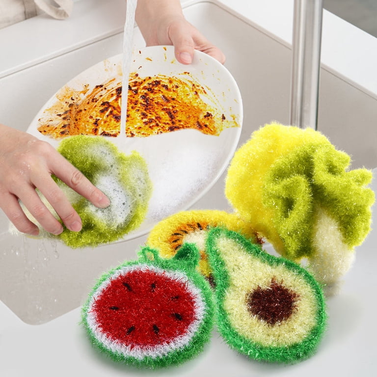 Kitchen Cleaning Pad, 5 pcs/set Scratch Resistant Kitchen Scouring 