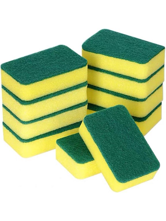 Kitchen Cleaning Sponges, 20 Pack Dish Sponges Individually Wrapped Non-Scratch Scouring Pad Heavy Duty Scrub Sponges for Household, Bathroom, Apartments, Car Cleaning