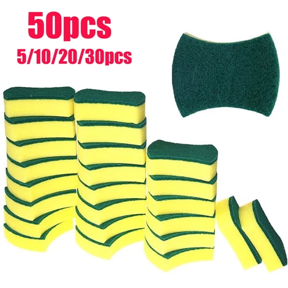 Kitchen Cleaning Sponges,Eco Non-Scratch for Dish,Scrub Sponges(50/30/20/10/5pcs)