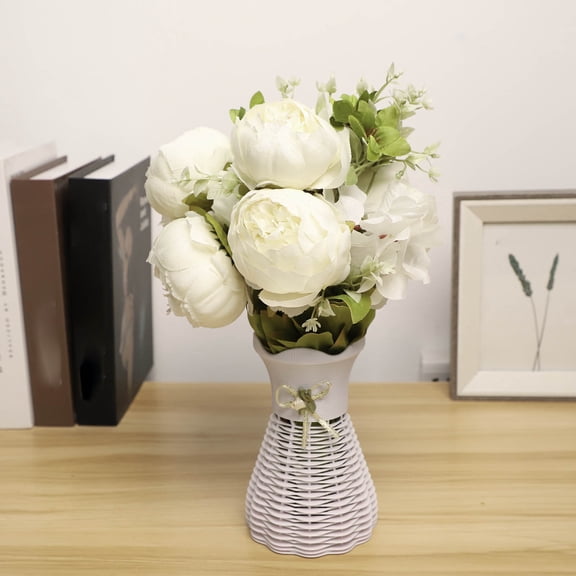 Kitchen Cleaning Supplies,1 Bouquet Vintage Artificial Peony Silk Flowers Bouquet for Decoration